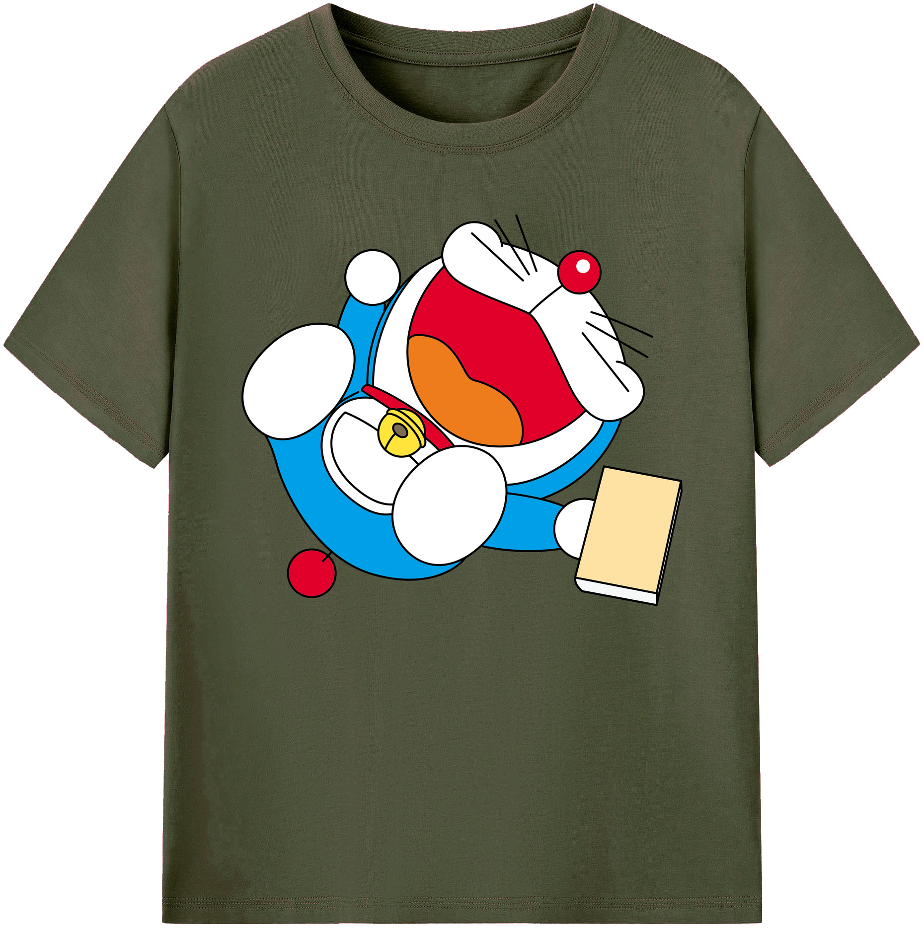 （画像用） ドラえもん Doraemon 綿100％ メンズ半袖Tシャツ｜肌触りやわらか＆通気性